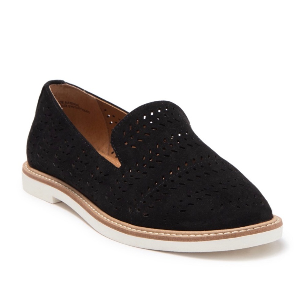 Susina Tiernan-Fab Black Faux Suede Flats sz8.5